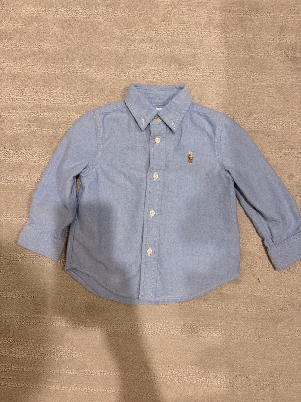 Ralph Lauren Light Blue Button-Down Oxford Shirt - Kids
